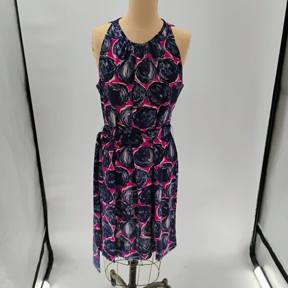 TORY BURCH Flinnia Dress with Waist Tie in Wild Orchid. Size L - Picture 5 of 16